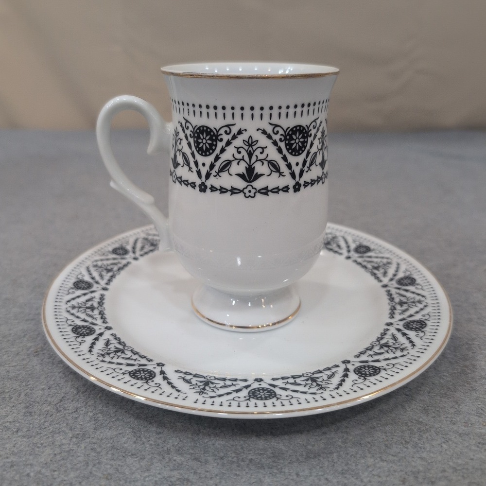 Sheffield Versailles Fine China Demitasse Cup and Saucer Set Japan 1970 JE 60 61